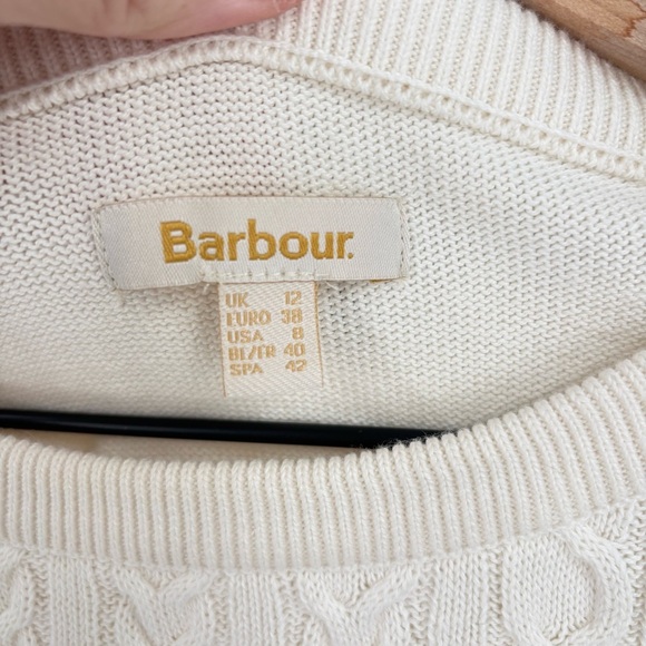 Barbour Hampton Knit Cable Knit Pullover Crew Neck Sweater Size 8 - Picture 4 of 6